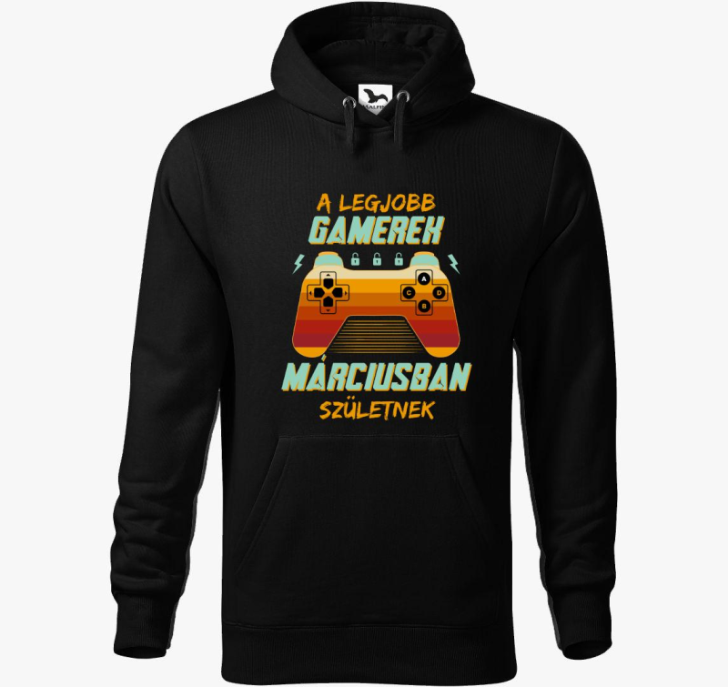 A legjobb gamerek márciusban születnek kapucnis pulóver