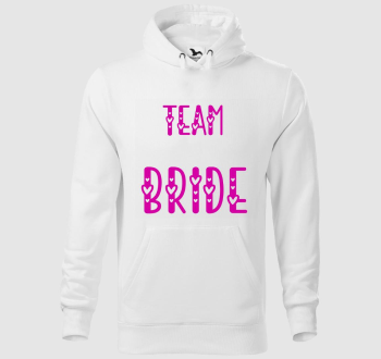 Team Bride pink kapucnis pulóver