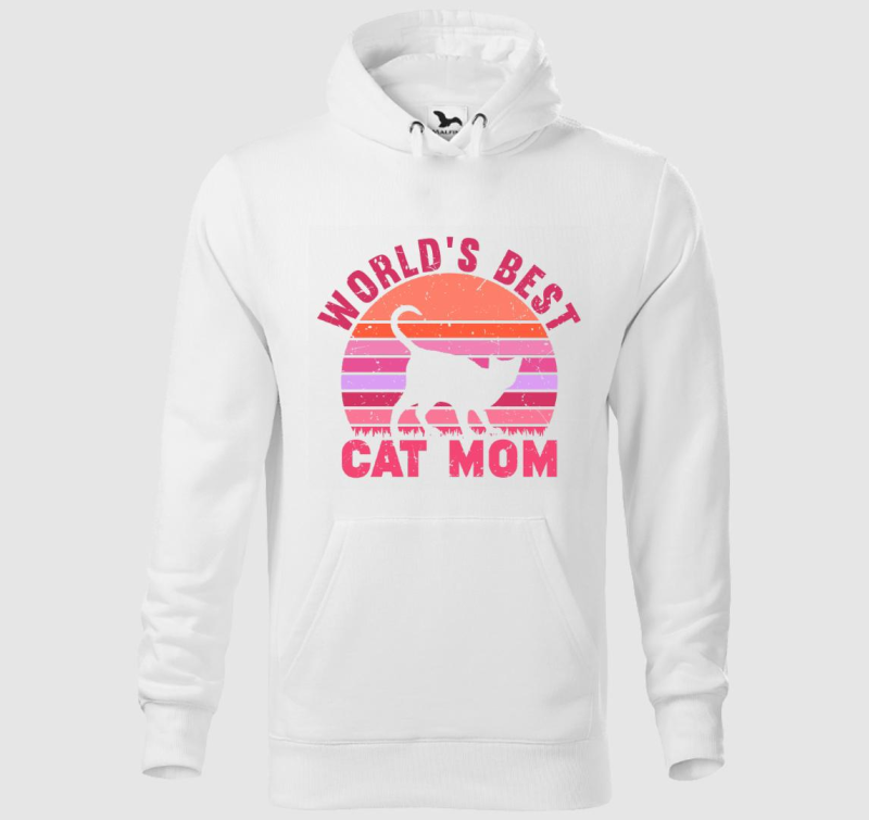 Best Cat Mom kapucnis pulóver