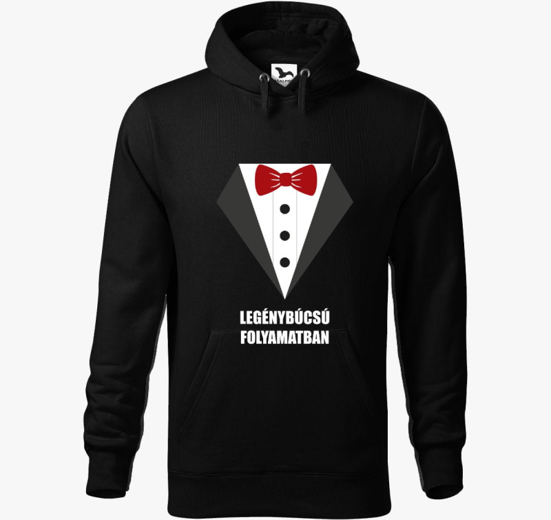 Elegáns legénybúcsús kapucnis pulóver