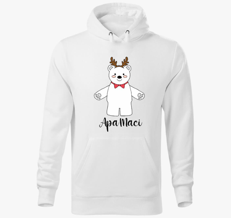 Apa maci karácsonyi kapucnis pulóver
