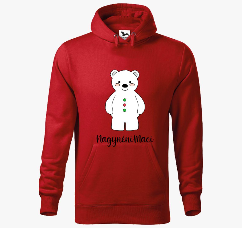 Nagynéni maci karácsonyi kapucnis pulóver