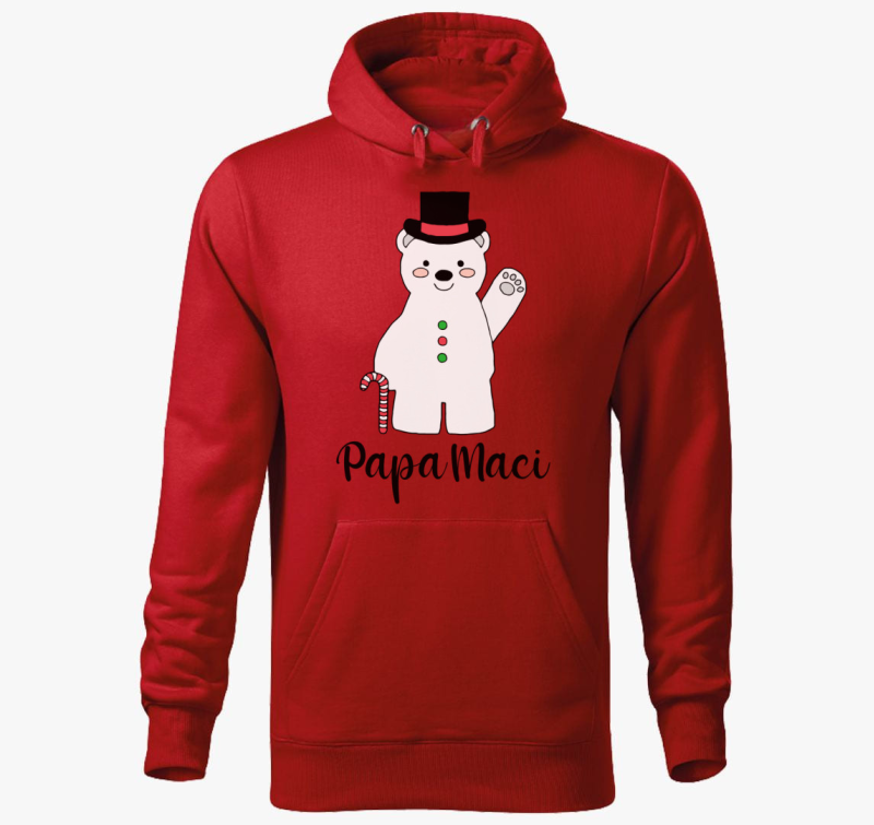 Papa maci karácsonyi kapucnis pulóver