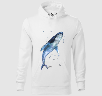 Kék bálna kapucnis pulóver