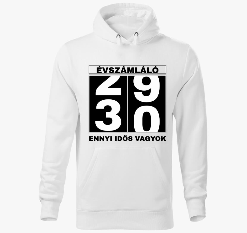 Évszámláló 30 éves szülinapi kapucnis pulóver