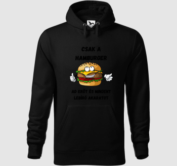 Csak a hamburger kapucnis pulóver