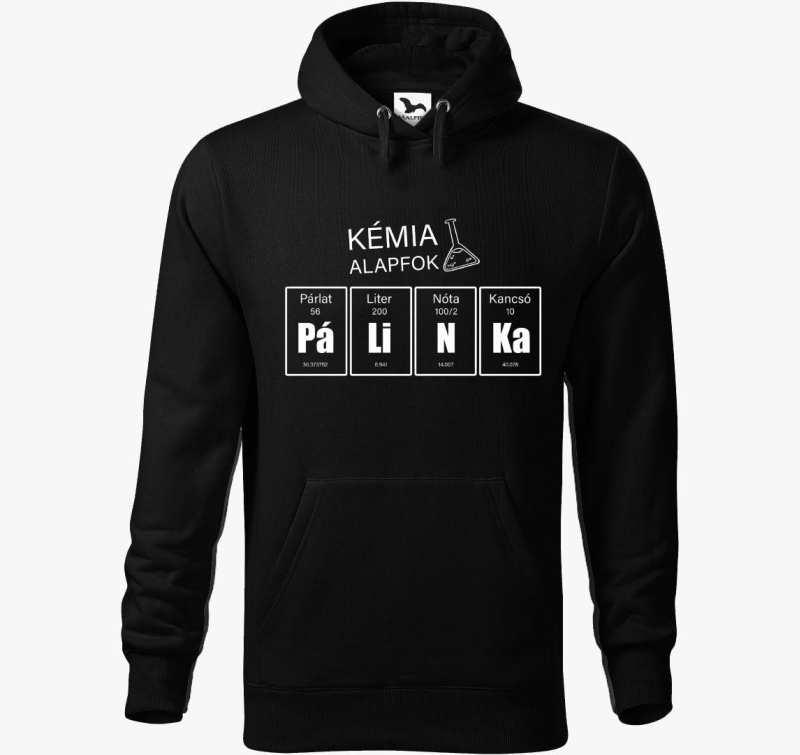 Pálinka kémia fekete vicces kapucnis pulóver