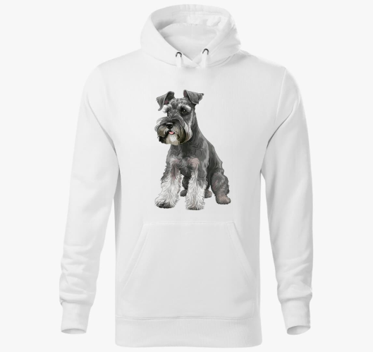 Schnauzer kapucnis pulóver
