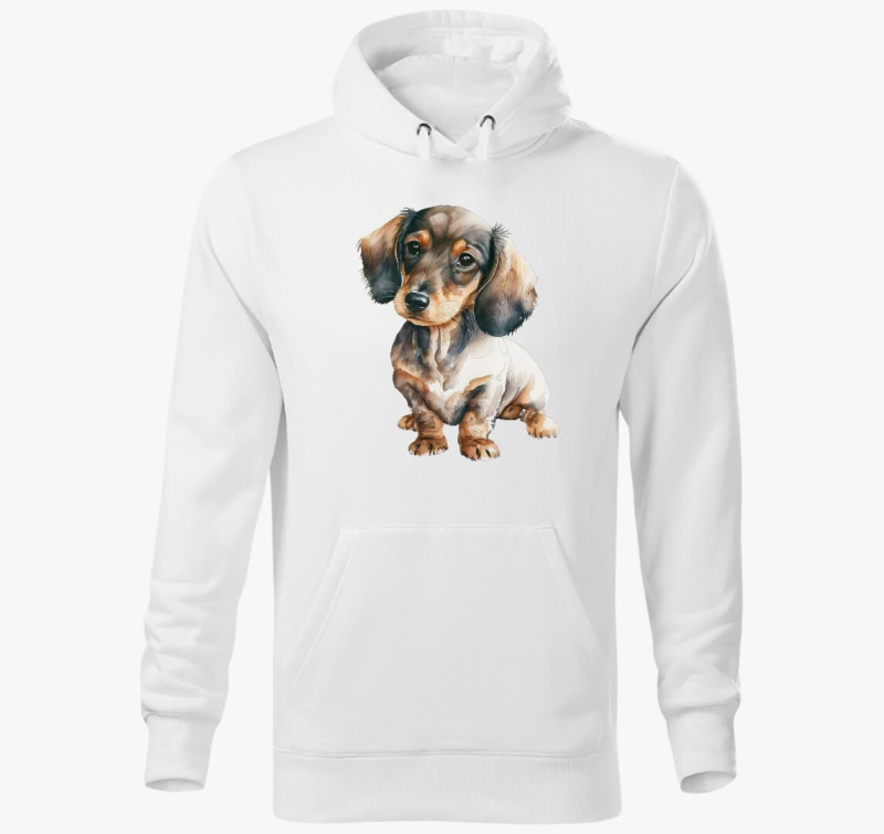 Daschund kapucnis pulóver