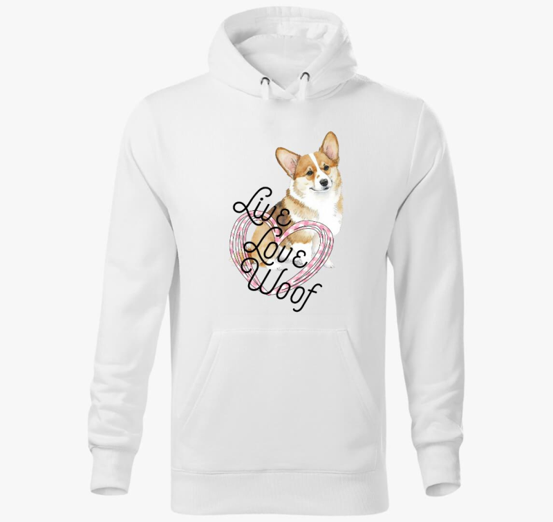 Corgi szivecskés kapucnis pulóver