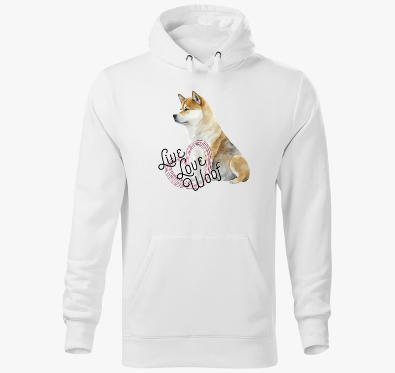 Akita szivecskés kapucnis pulóver