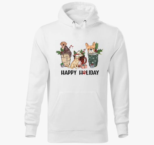 Kutyás Happy Holiday kapucnis ...