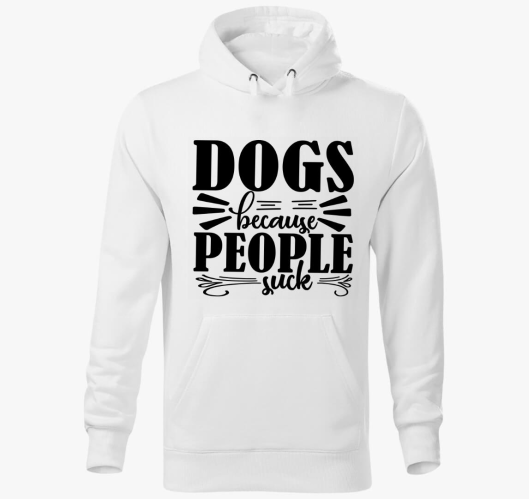 Dogs because kapucnis pulóver