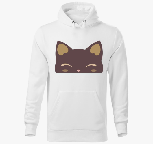 Cicaarc kapucnis pulóver