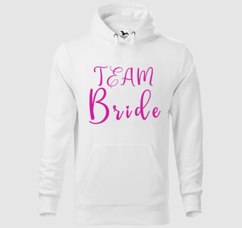 TEAM Bride pink szivecske kapucnis pulóver