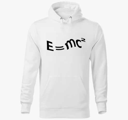 E=mc² kapucnis pulóver
