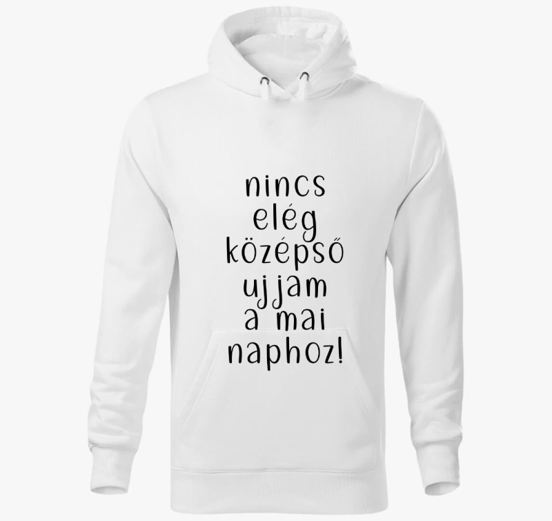 Középső ujj kapucnis pulóver
