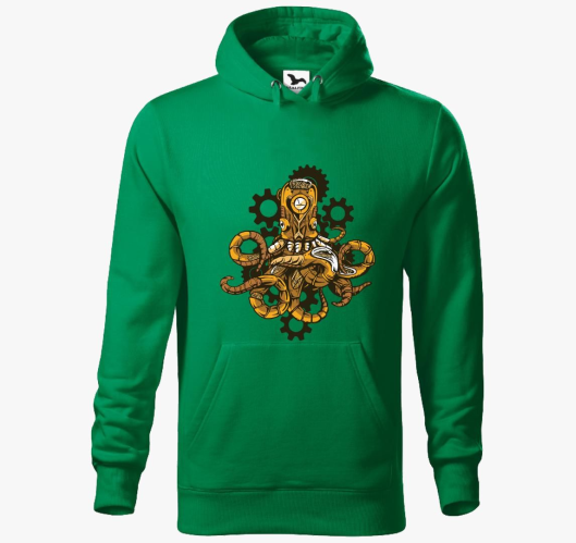 Steampunk polip kapucnis pulóv...