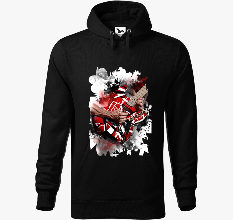 Eddie Van Halen gitár kapucnis pulóver