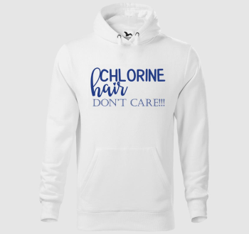 chlorine hair kék kapucnis pulóver