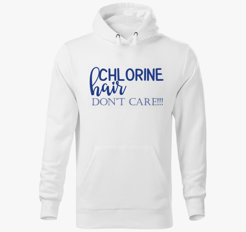 Chlorine hair kék kapucnis pulóver