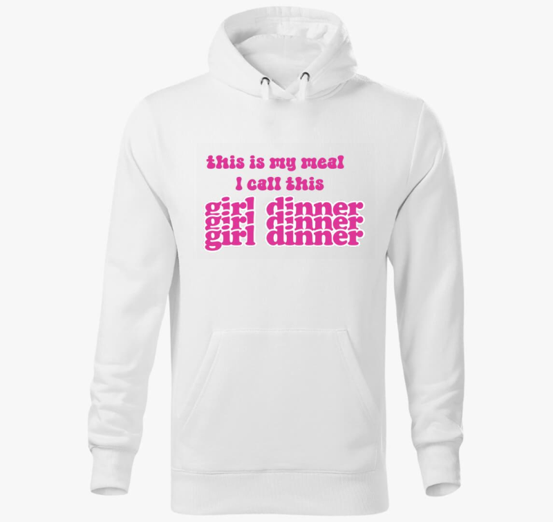 Girl dinner pink kapucnis pulóver