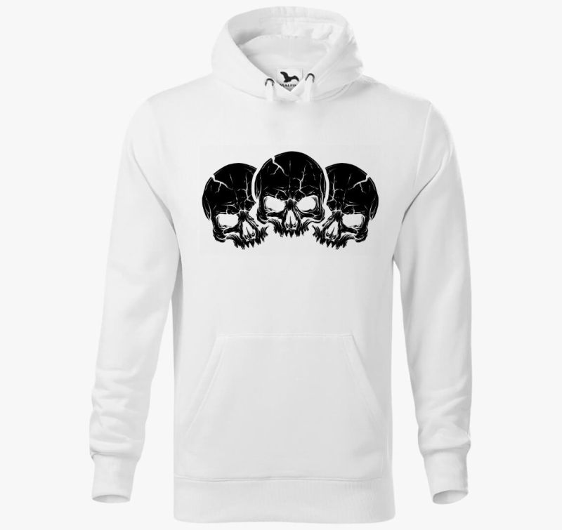 3 black skulls kapucnis pulóver