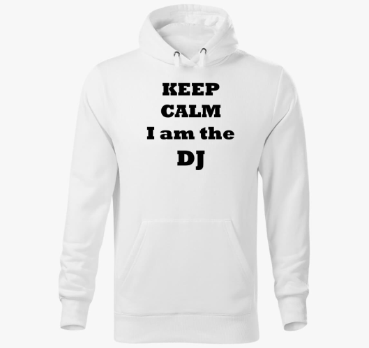 Keep calm DJ kapucnis pulóver