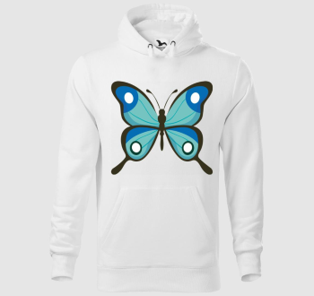 Gyönyörű kék pillangó kapucnis pulóver
