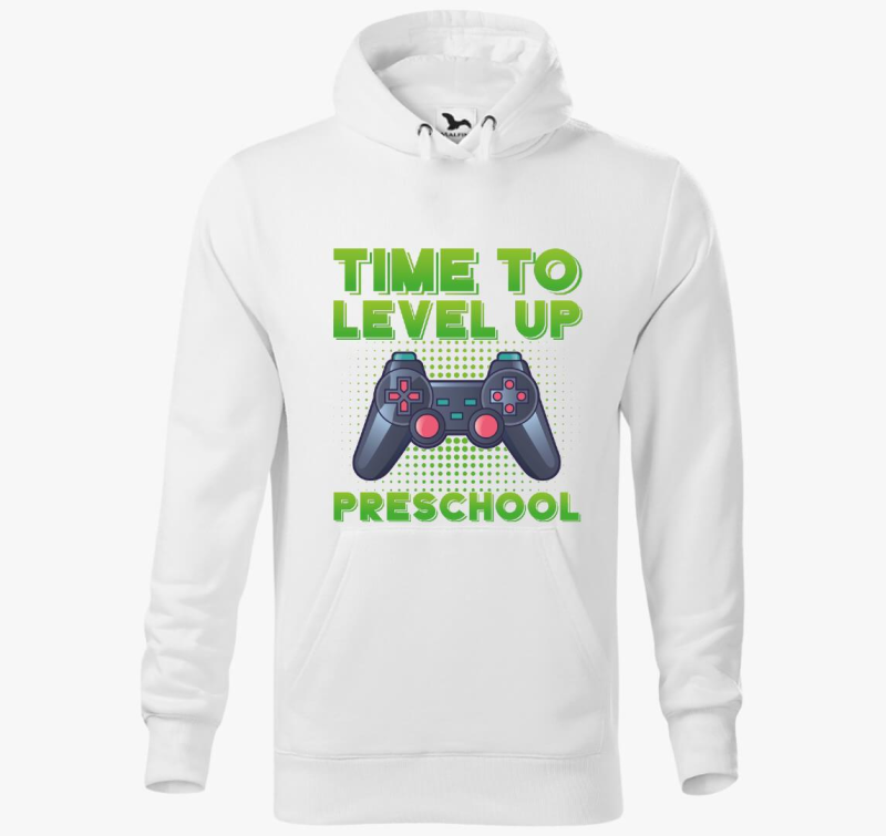 Preschool zöld feliratos kapucnis pulóver