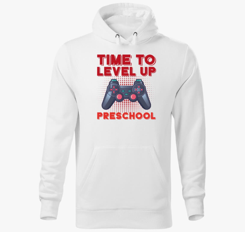 Preschool piros feliratos kapucnis pulóver