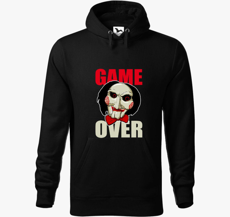 Fűrész game over kapucnis pulóver