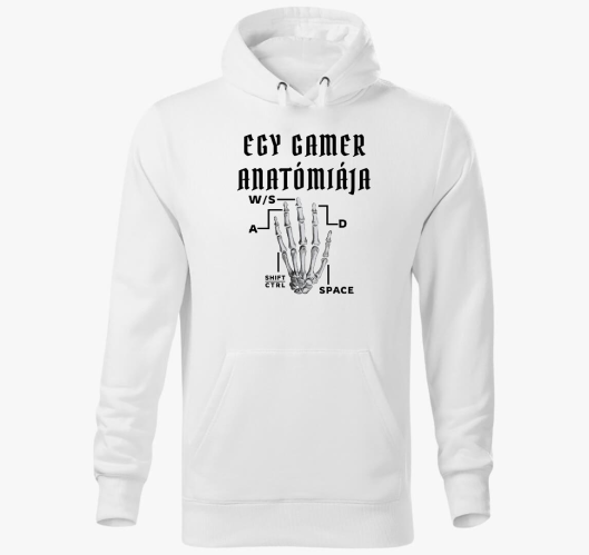 Gamer anatómia kapucnis pulóve...
