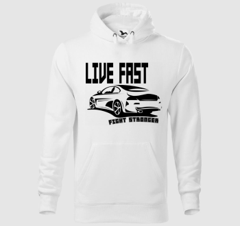 Live fast kapucnis pulóver
