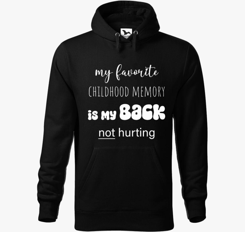 Hátfájás kapucnis pulóver