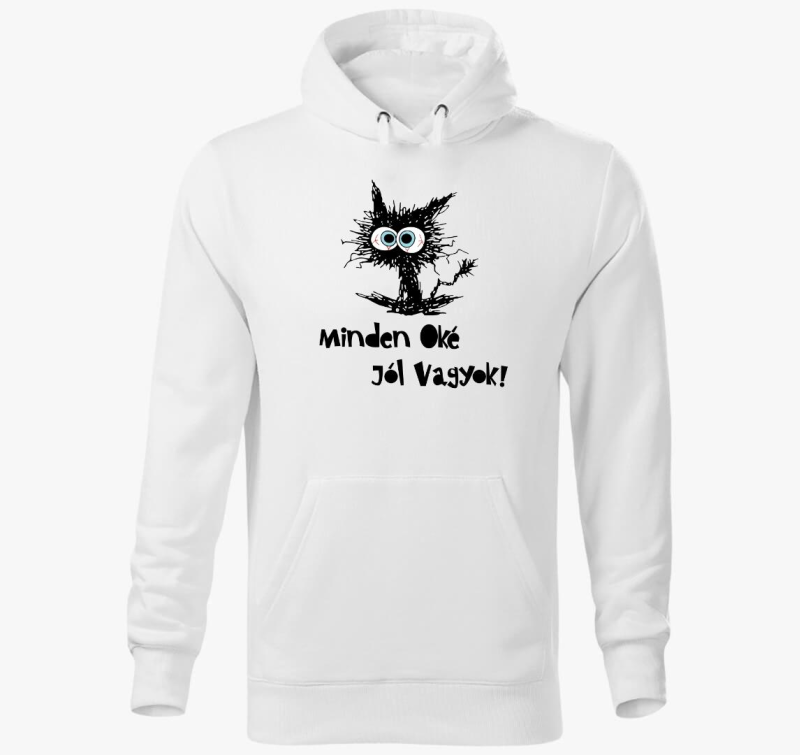 Oké cat kapucnis pulóver