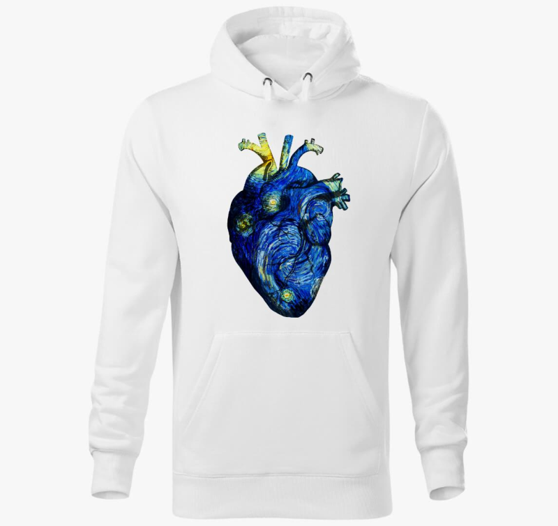 Starry night anatomy heart kapucnis pulóver