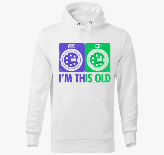 Im this old kapucnis pulóver