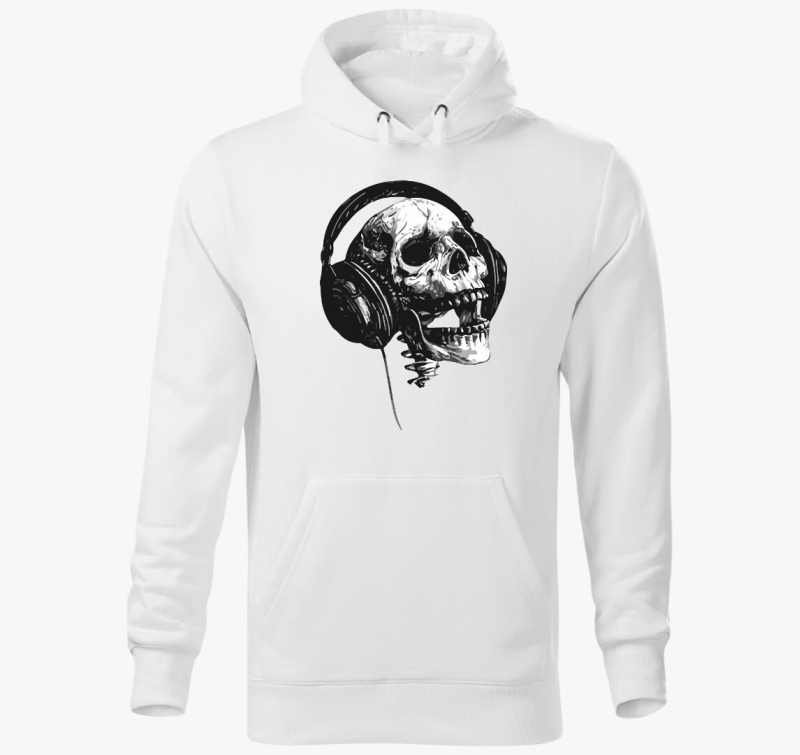 Skull music headset kapucnis pulóver