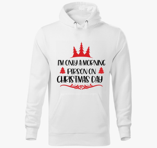 Xmas morning kapucnis pulóver