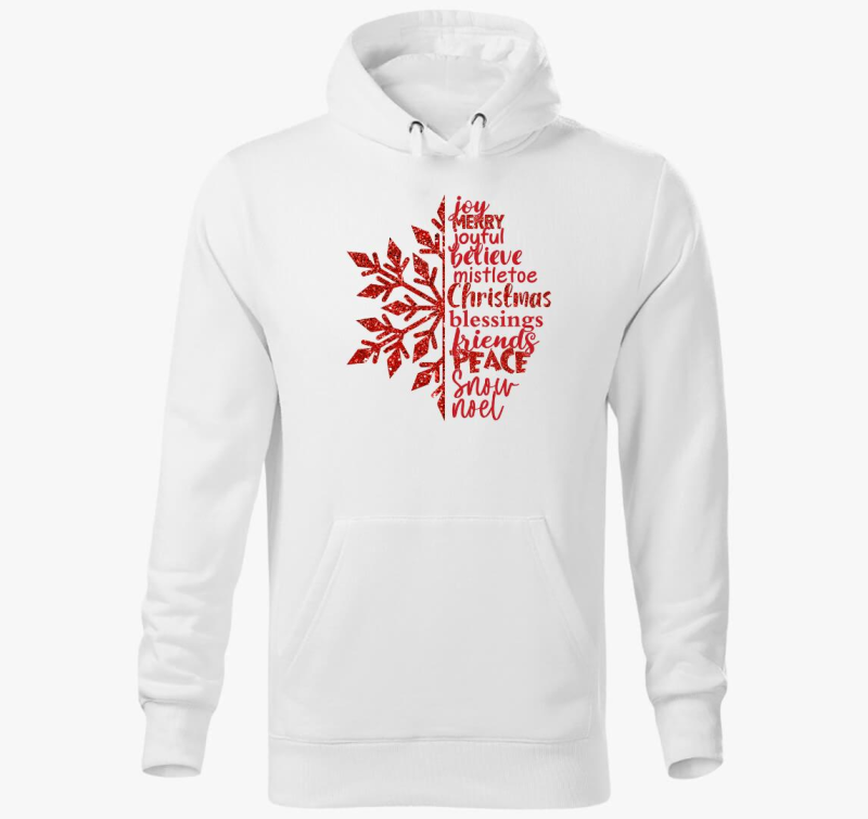 Xmas snowflake kapucnis pulóver