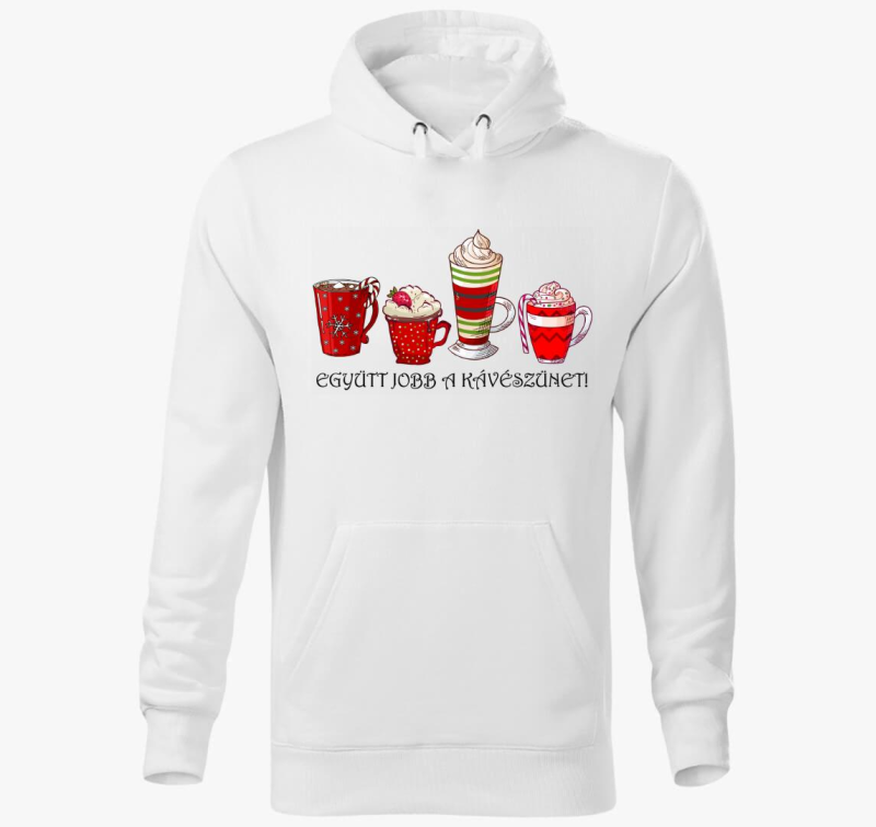 Kávészünet együtt kapucnis pulóver