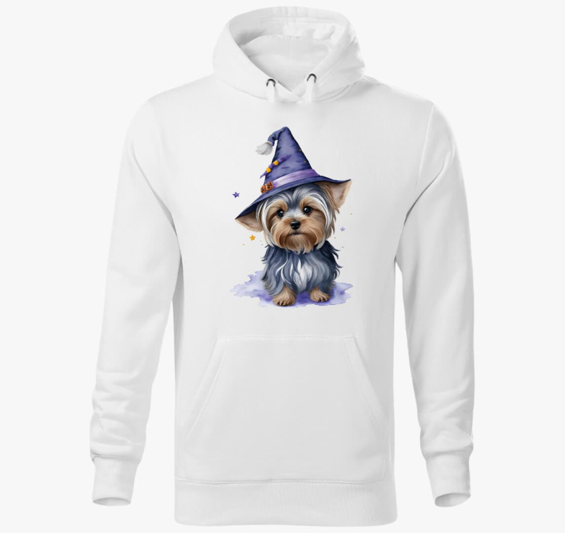 Halloween Yorki kapucnis pulóver