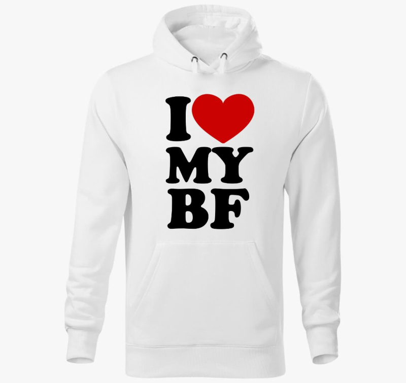 I love my bf kapucnis pulóver