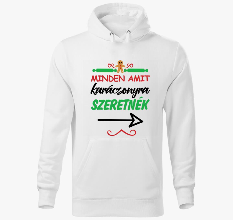 Minden amit karácsonyra szeretnék jobbra páros kapucnis pulóver