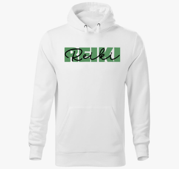 Reiki zöld kapucnis pulóver