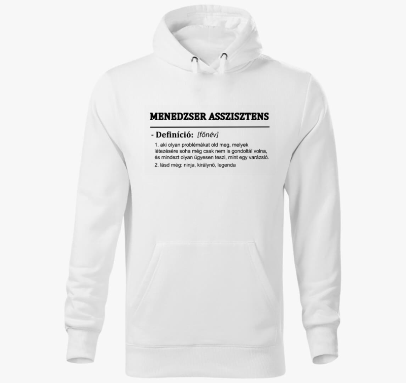 Menedzser assisztens kapucnis pulóver