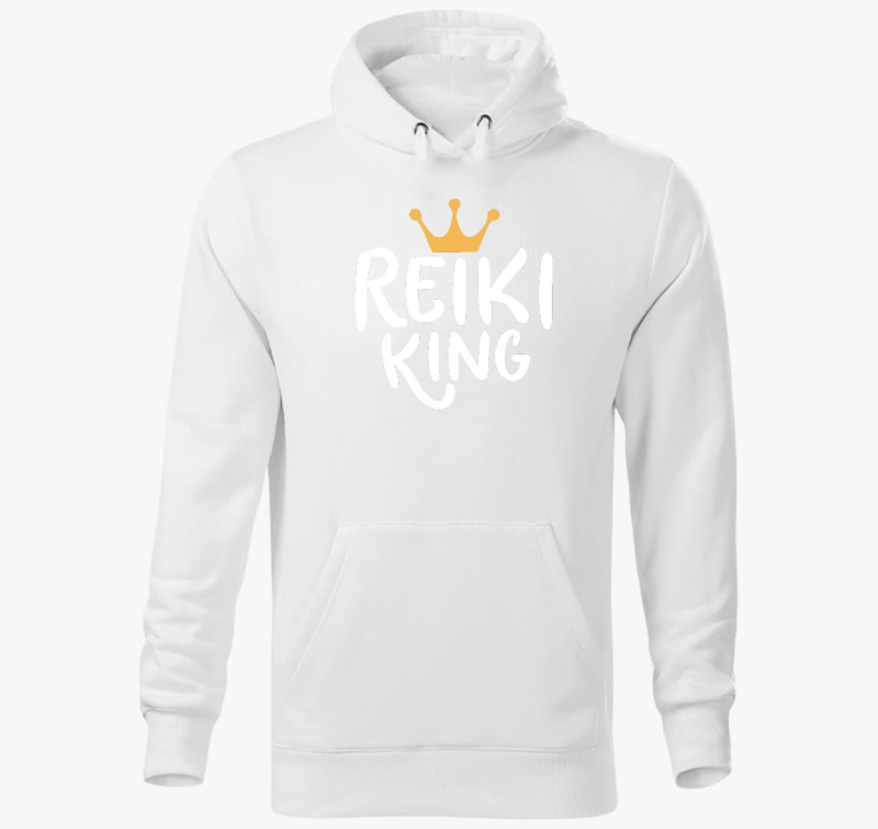 Reiki king fehér kapucnis pulóver