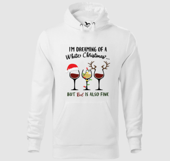 Wine Christmas kapucnis pulóver