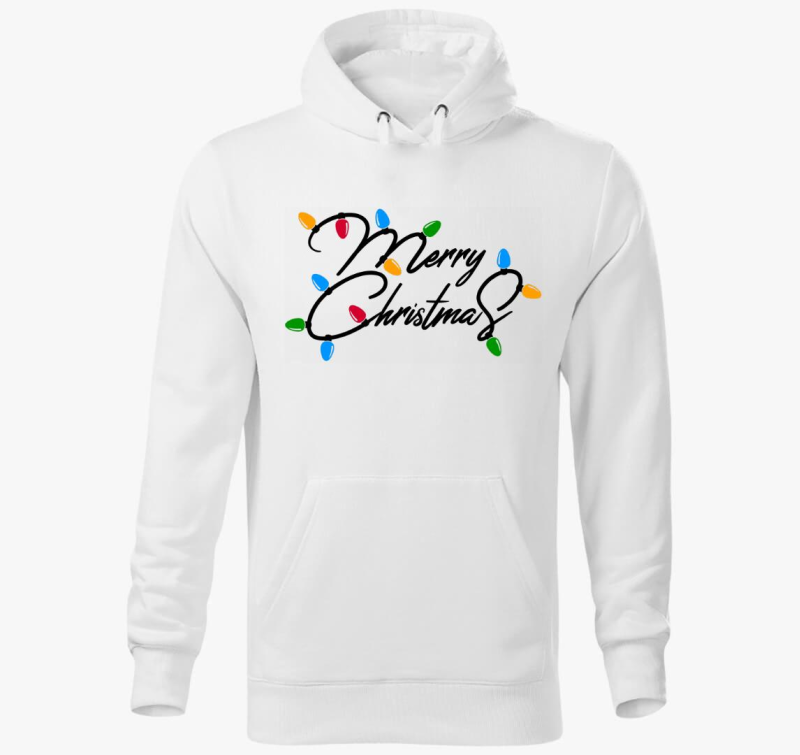 Merry Christmas lights kapucnis pulóver